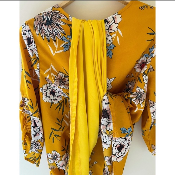 Yellow Floral Tunic Dress - Picture 2 of 6